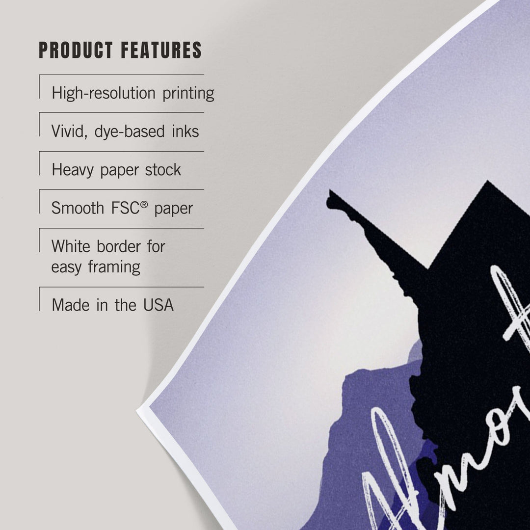 West Virginia, Almost Heaven, State Silhouette and Mountains, Art & Giclee Prints Art Lantern Press