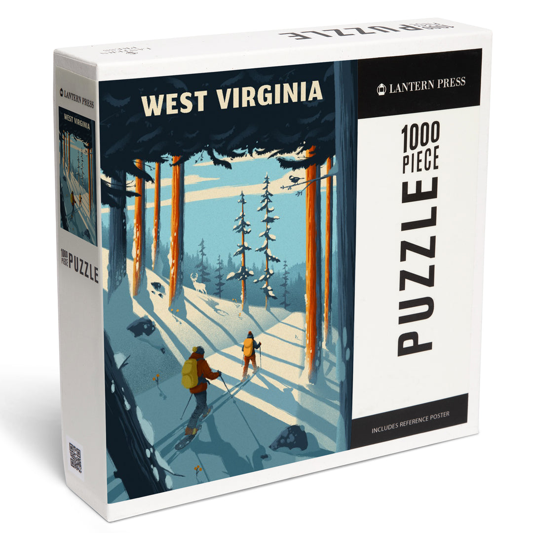 West Virginia, Better on Foot, Snowshoeing, Jigsaw Puzzle Puzzle Lantern Press