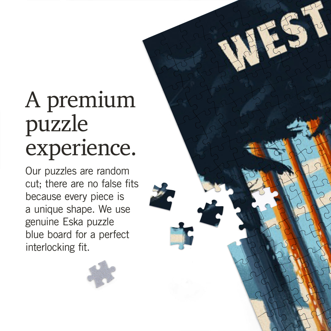 West Virginia, Better on Foot, Snowshoeing, Jigsaw Puzzle Puzzle Lantern Press