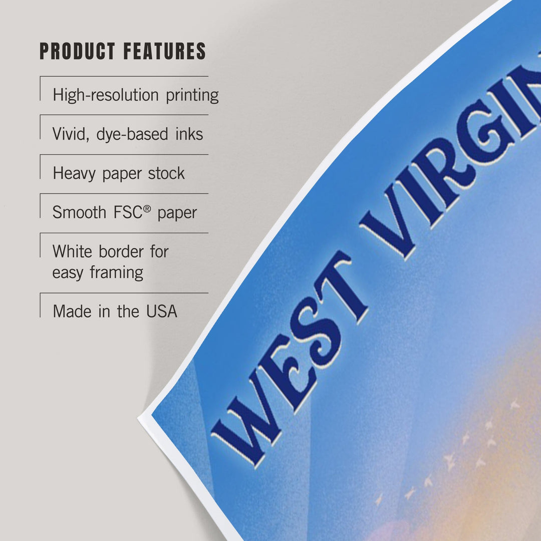 West Virginia, Lithograph, Bear Family in Field, Art & Giclee Prints Art Lantern Press