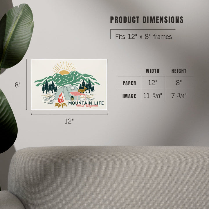 West Virginia, Mountain Life, Art & Giclee Prints Art Lantern Press