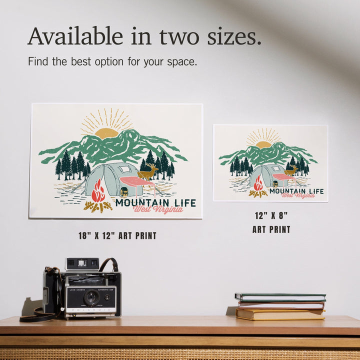 West Virginia, Mountain Life, Art & Giclee Prints Art Lantern Press