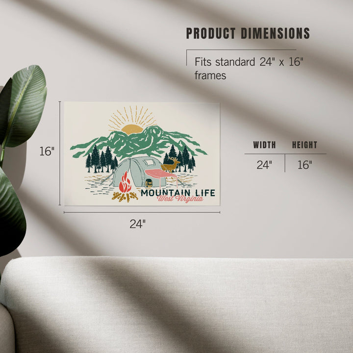 West Virginia, Mountain Life, Art & Giclee Prints Art Lantern Press