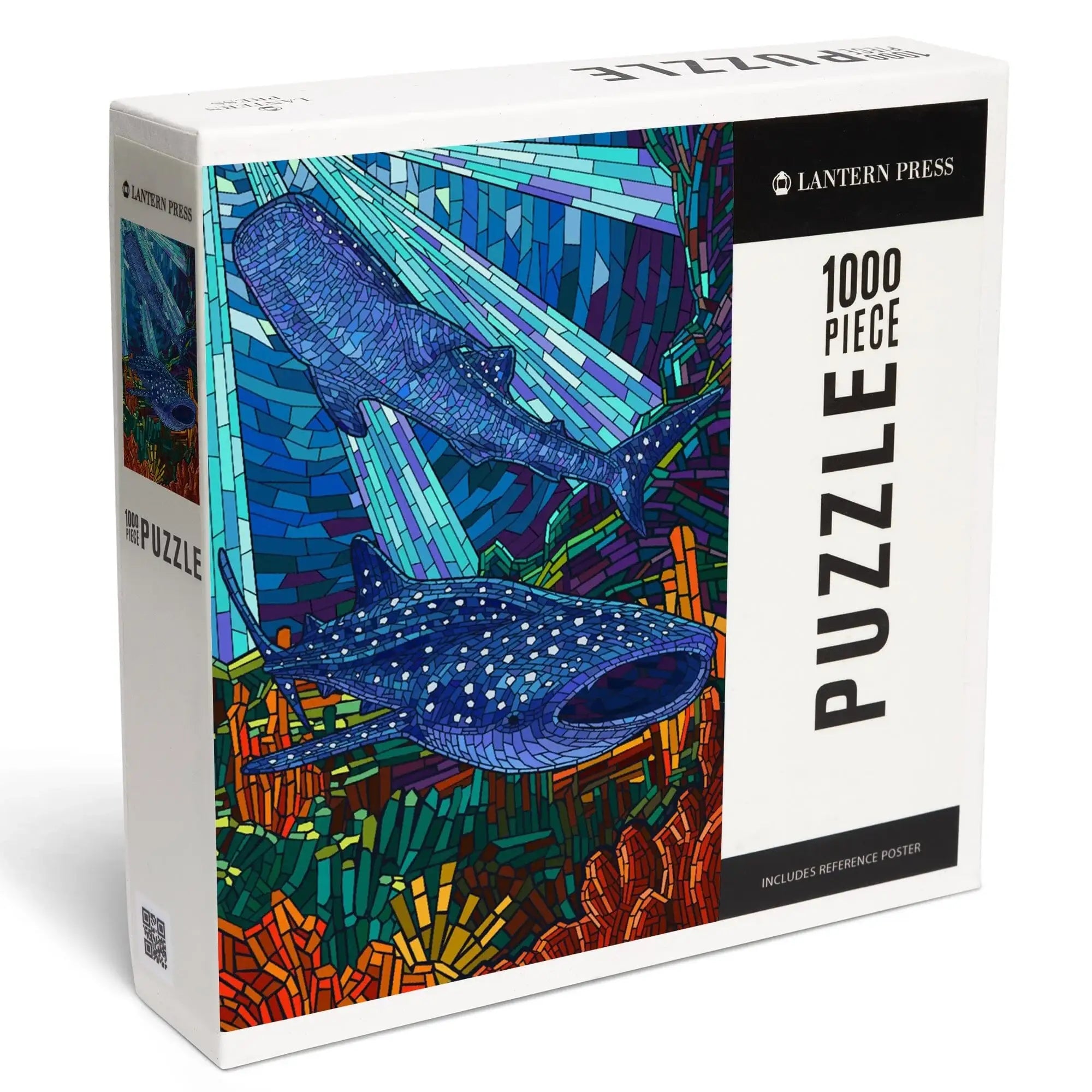 Whale Shark, Mosaic, 1000 piece jigsaw puzzle – Lantern Press