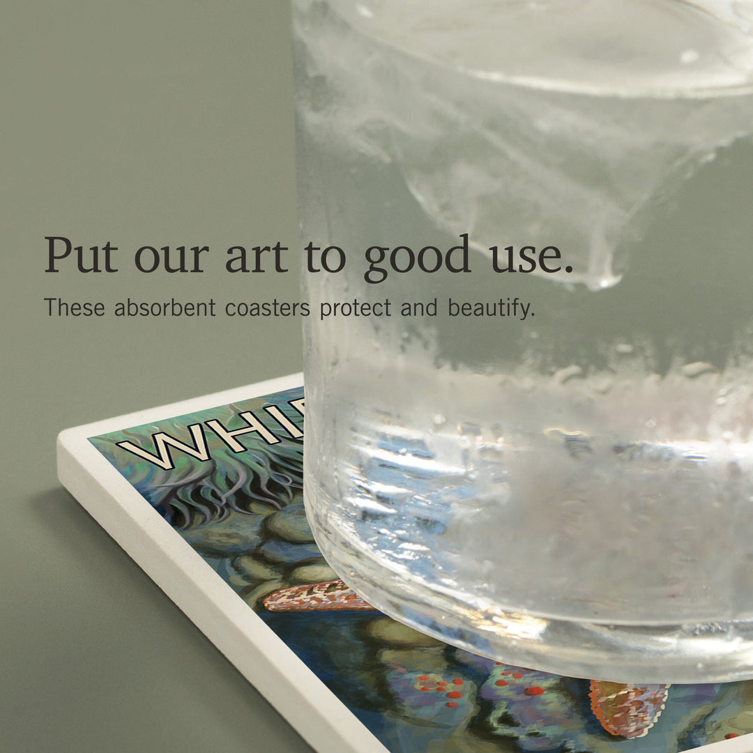 Whidbey Island, Washington, Tidepool, Coasters Coasters Lantern Press