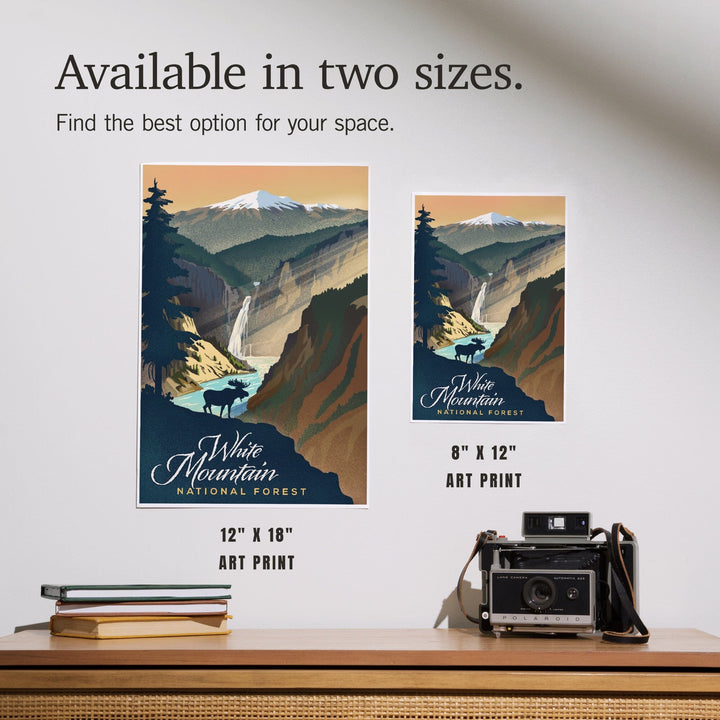 White Mountain National Forest, New Hampshire, Lithograph, Art & Giclee Prints Art Lantern Press