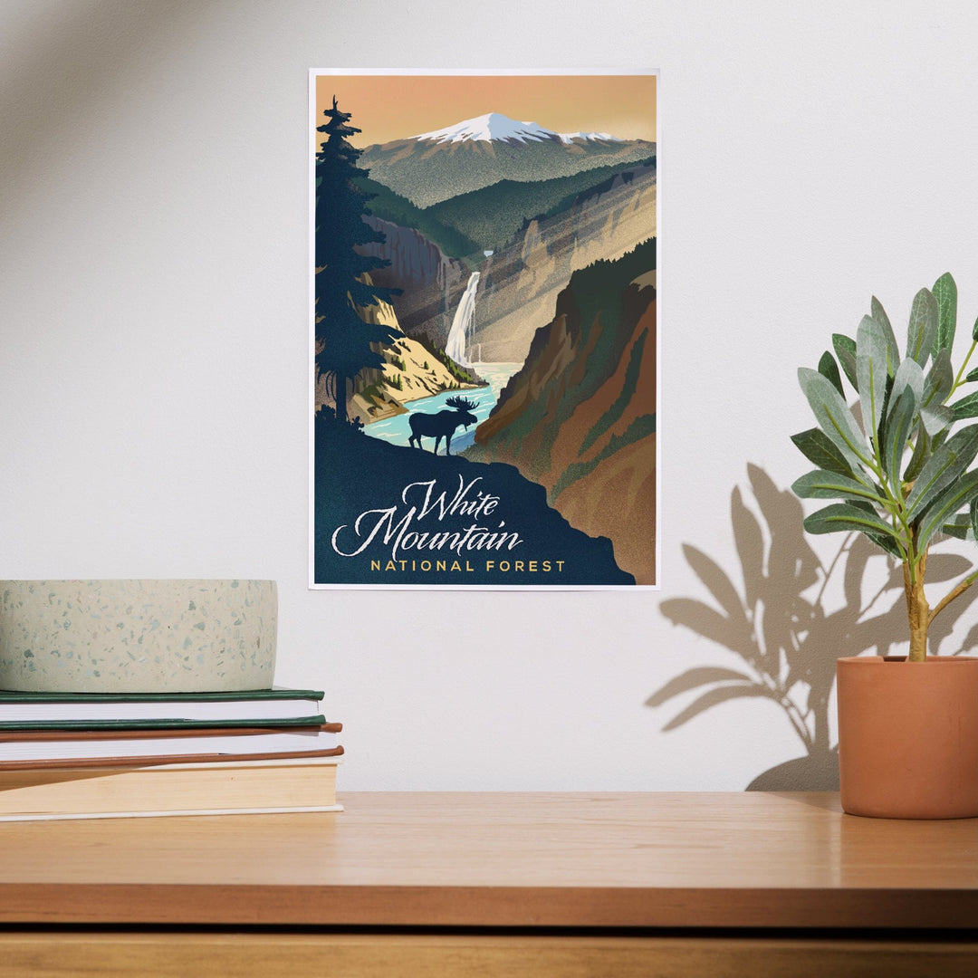 White Mountain National Forest, New Hampshire, Lithograph, Art & Giclee Prints Art Lantern Press