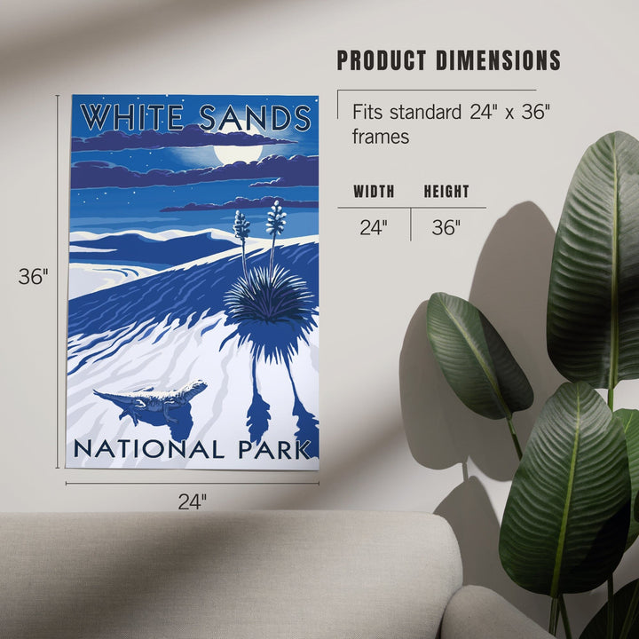 White Sands National Park, New Mexico, Night Scene, Art & Giclee Prints Art Lantern Press