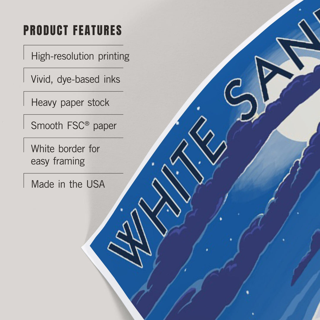 White Sands National Park, New Mexico, Night Scene, Art & Giclee Prints Art Lantern Press