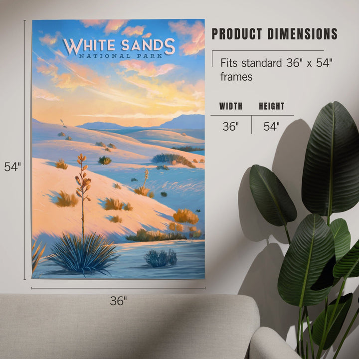 White Sands National Park, New Mexico, Oil Painting, Art & Giclee Prints Art Lantern Press