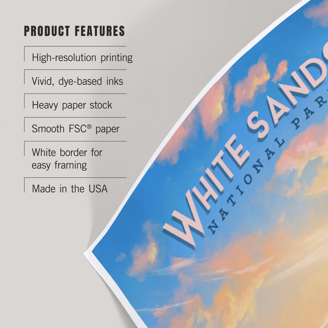 White Sands National Park, New Mexico, Oil Painting, Art & Giclee Prints Art Lantern Press