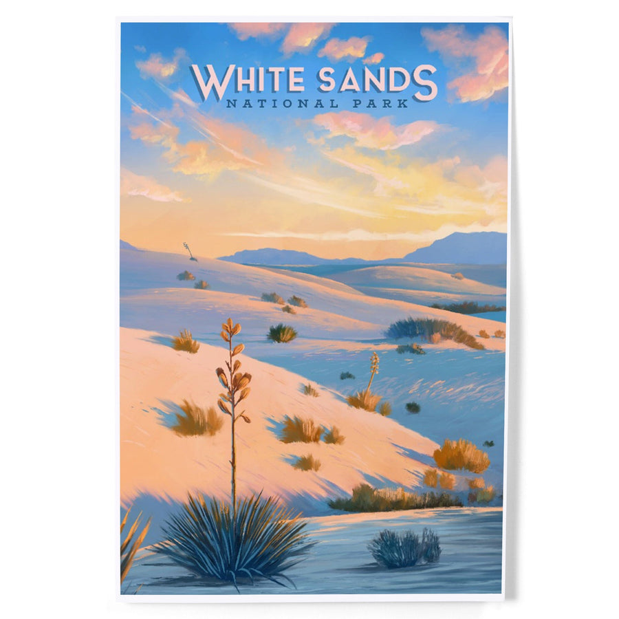 White Sands National Park, New Mexico, Oil Painting, Art & Giclee Prints Art Lantern Press
