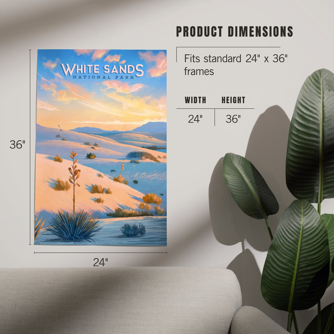 White Sands National Park, New Mexico, Oil Painting, Art & Giclee Prints Art Lantern Press