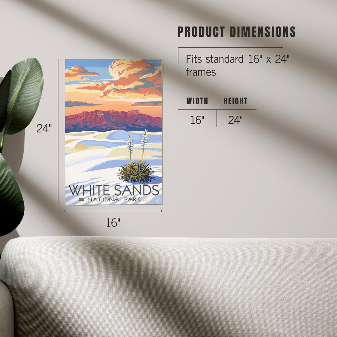White Sands National Park, New Mexico, Sunset Scene, Art & Giclee Prints Art Lantern Press