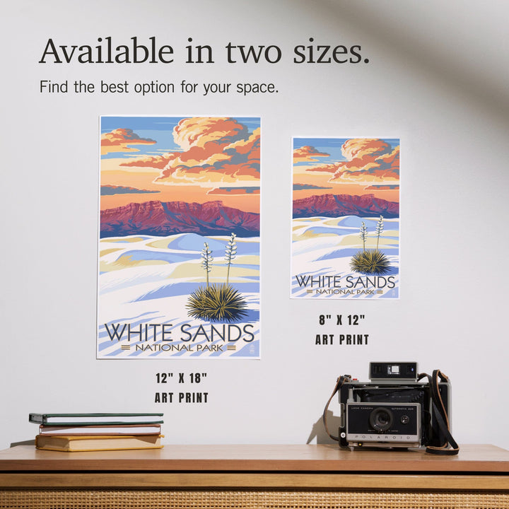 White Sands National Park, New Mexico, Sunset Scene, Art & Giclee Prints Art Lantern Press