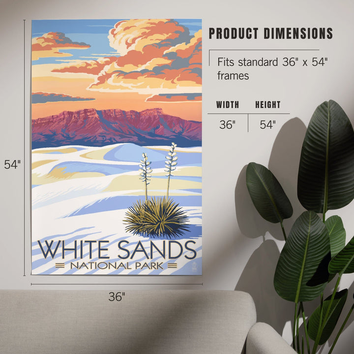 White Sands National Park, New Mexico, Sunset Scene, Art & Giclee Prints Art Lantern Press