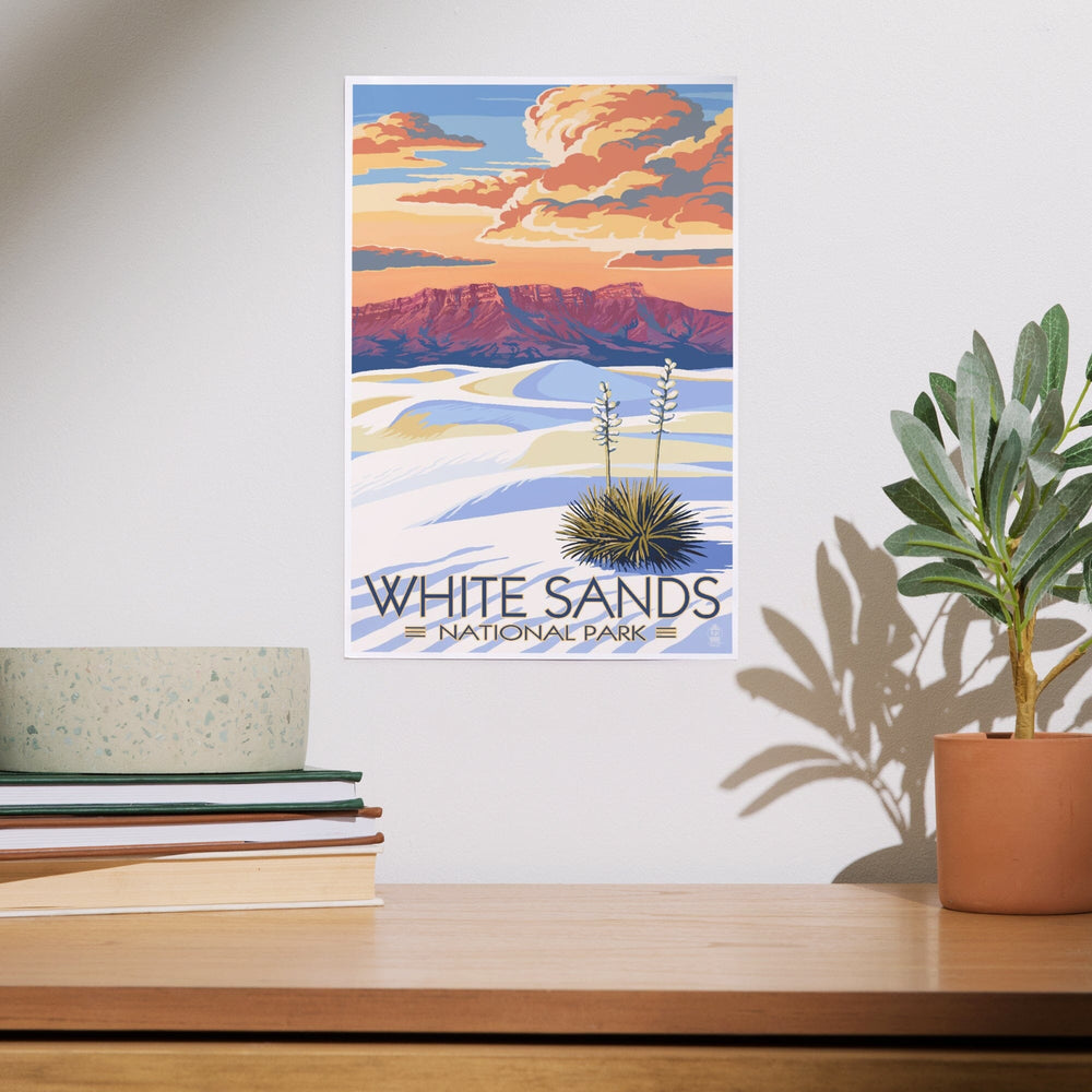 White Sands National Park, New Mexico, Sunset Scene, Art & Giclee Prints Art Lantern Press 