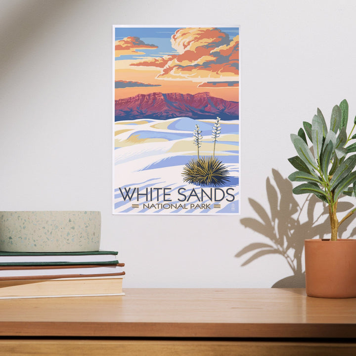 White Sands National Park, New Mexico, Sunset Scene, Art & Giclee Prints Art Lantern Press