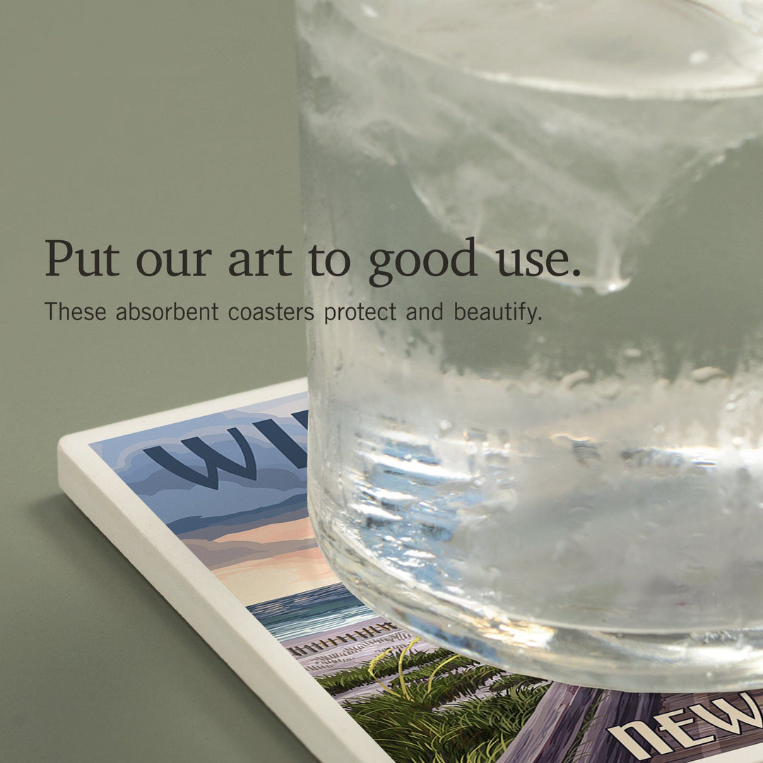 Wildwood, New Jersey, Beach Boardwalk Scene, Coasters Coasters Lantern Press