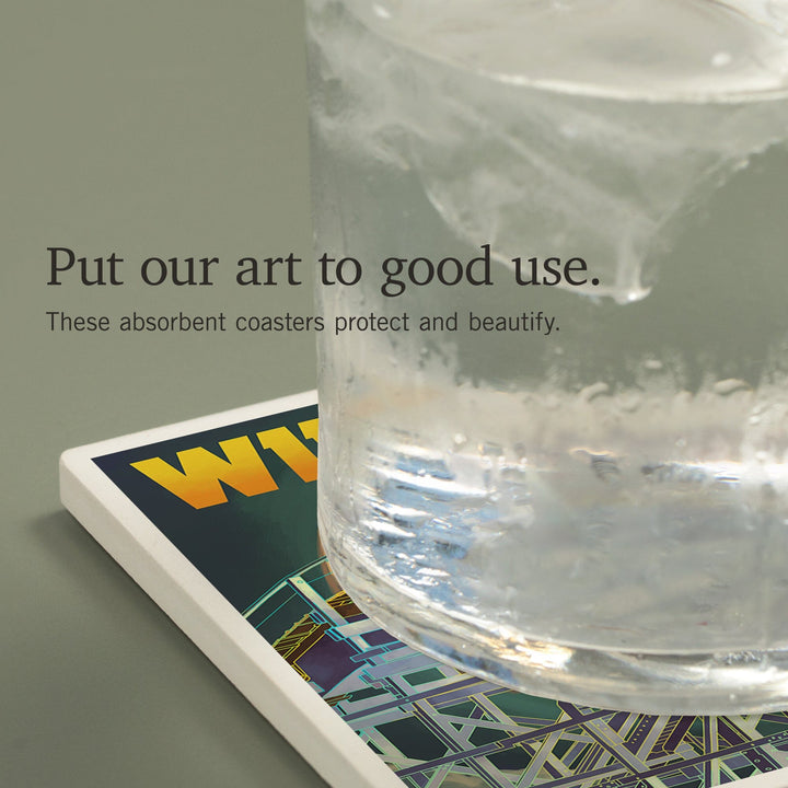 Wildwood, New Jersey, Roller Coaster and Moon, Coasters Coasters Lantern Press