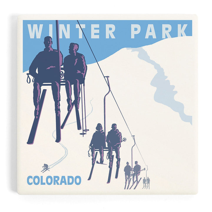 Winter Park, Colorado, Ski Lift, Coasters Coasters Lantern Press