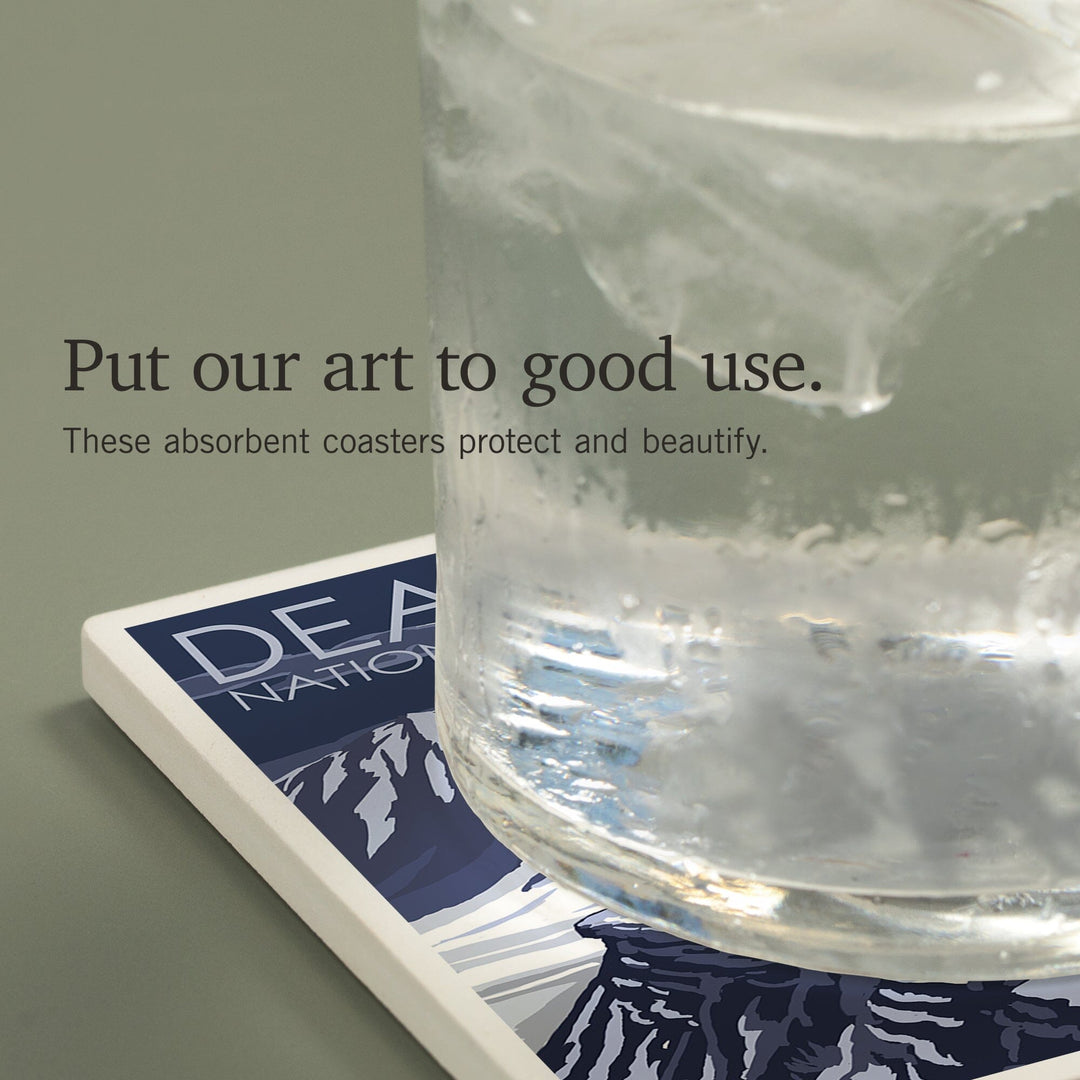 Wolves and Full Moon, Death Valley National Park, Coasters Coasters Lantern Press