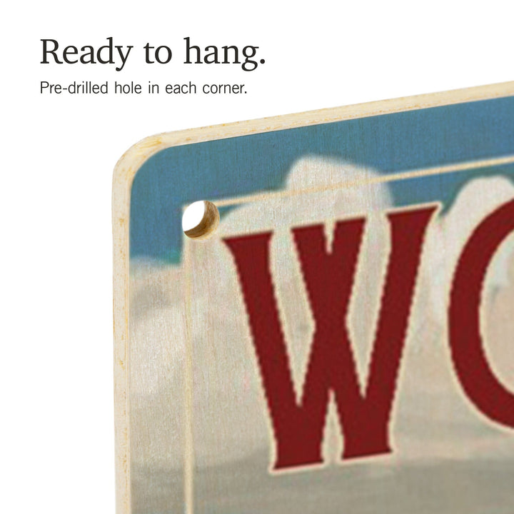 Woodstock, New York, Camper Van, Lantern Press Artwork, Wood Signs and Postcards Wood Lantern Press