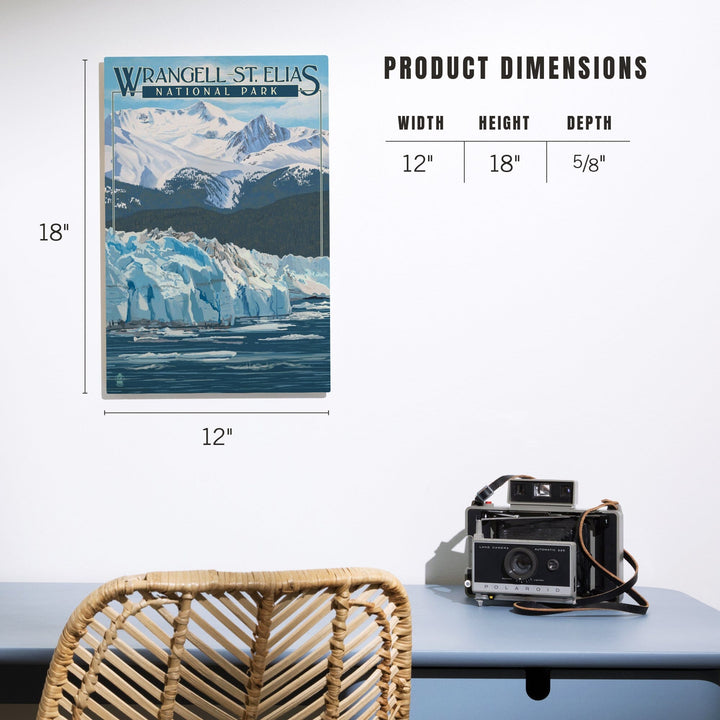 Wrangell, St. Elias National Park, Alaska, Glacier, Lantern Press Artwork, Wood Signs and Postcards Wood Lantern Press
