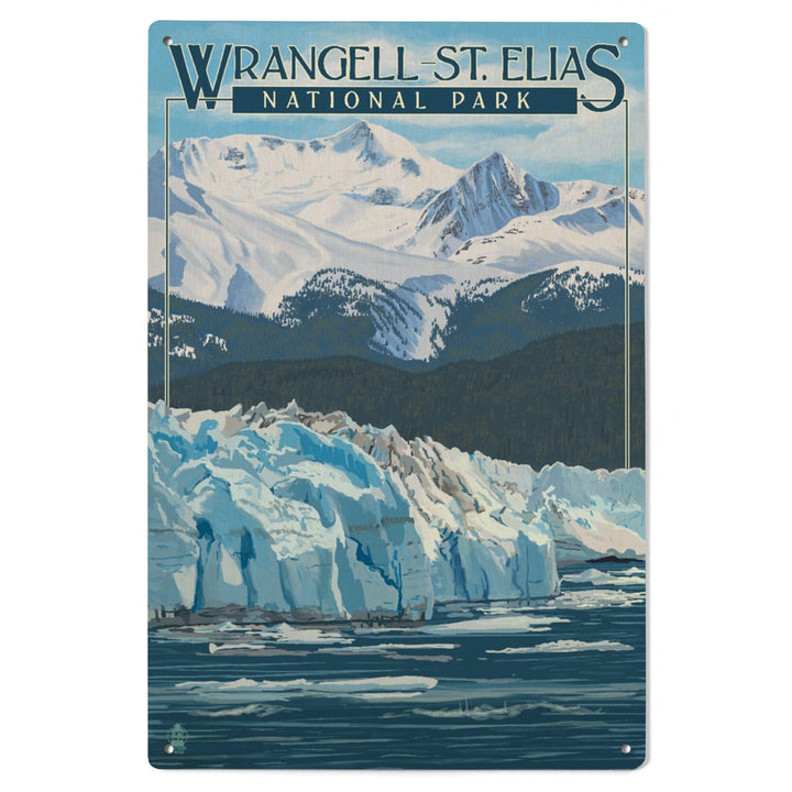 Wrangell, St. Elias National Park, Alaska, Glacier, Lantern Press Artwork, Wood Signs and Postcards Wood Lantern Press