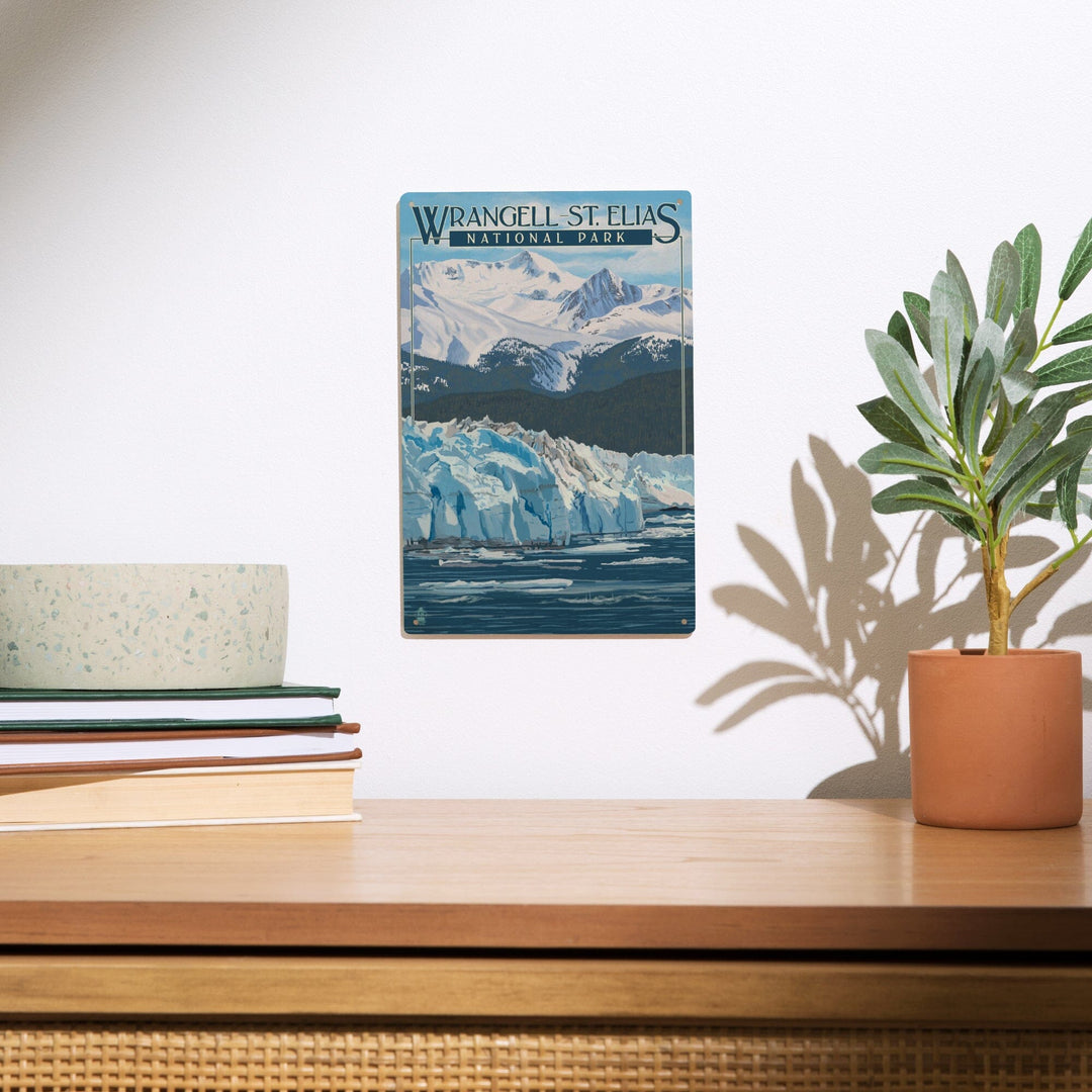 Wrangell, St. Elias National Park, Alaska, Glacier, Lantern Press Artwork, Wood Signs and Postcards Wood Lantern Press
