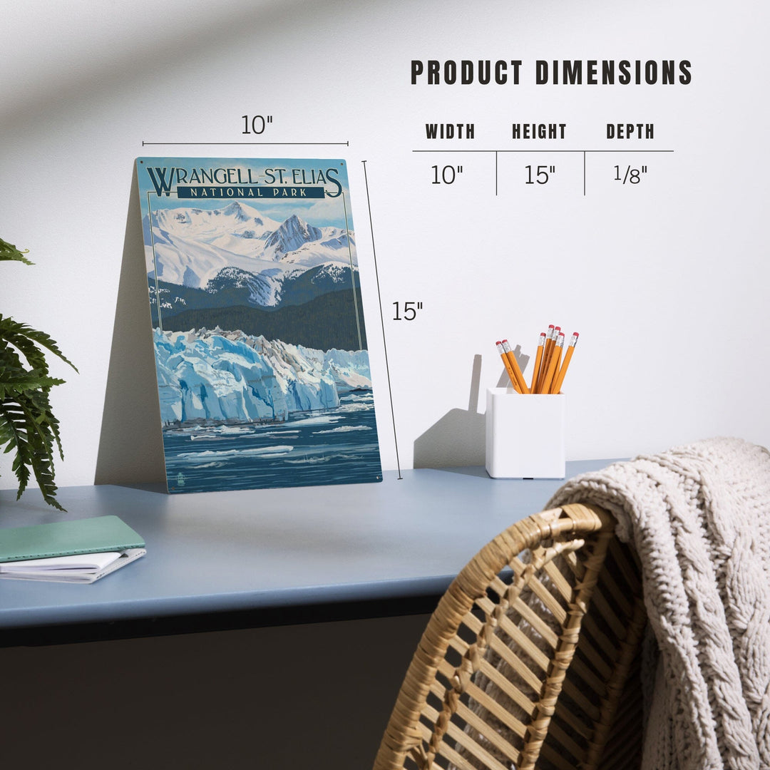 Wrangell, St. Elias National Park, Alaska, Glacier, Lantern Press Artwork, Wood Signs and Postcards Wood Lantern Press