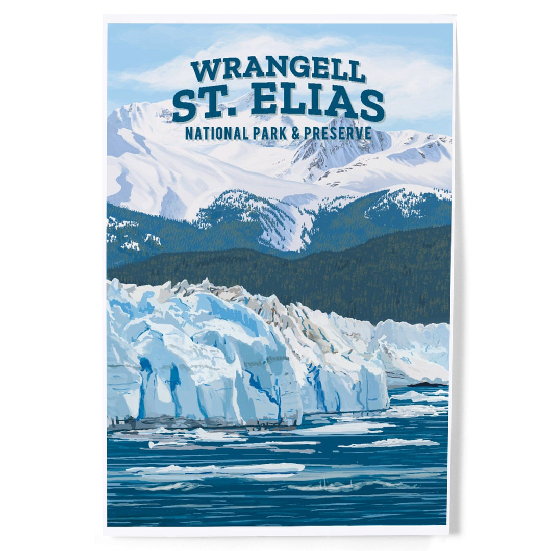 Wrangell-St. Elias National Park and Preserve, Alaska, Painterly National Park Series, Art & Giclee Prints Art Lantern Press
