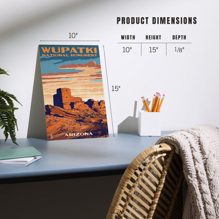 Wupatki National Monument, Arizona, Lantern Press Artwork, Wood Signs and Postcards Wood Lantern Press