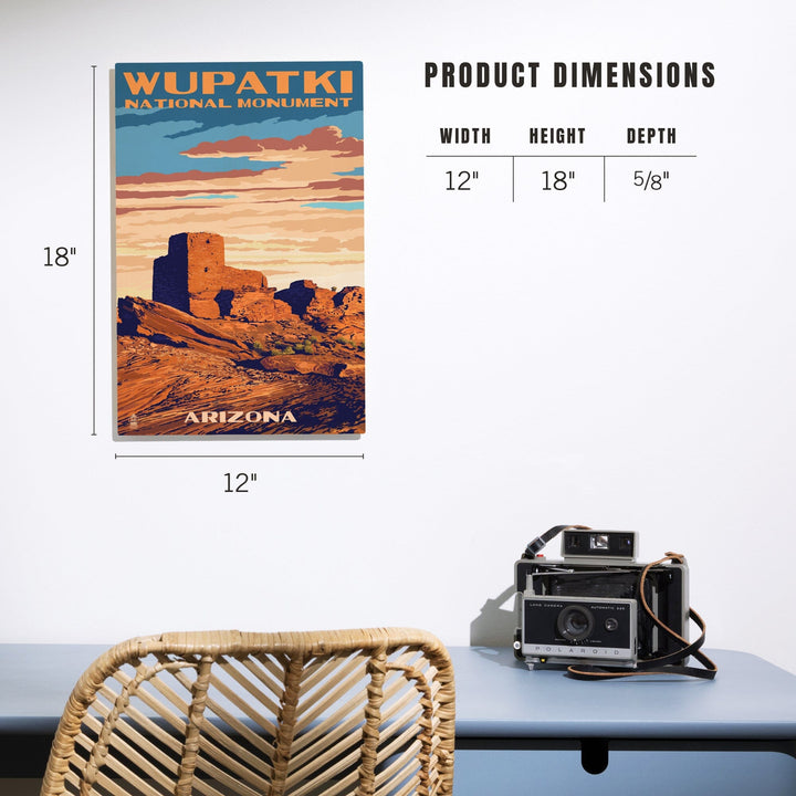 Wupatki National Monument, Arizona, Lantern Press Artwork, Wood Signs and Postcards Wood Lantern Press