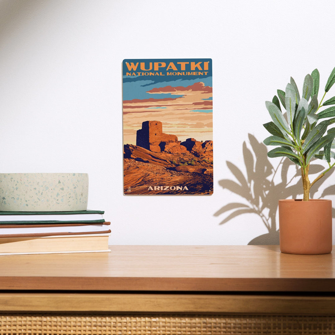 Wupatki National Monument, Arizona, Lantern Press Artwork, Wood Signs and Postcards Wood Lantern Press