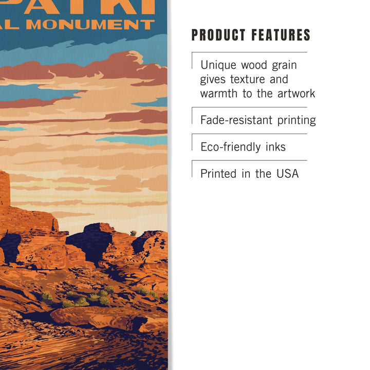 Wupatki National Monument, Arizona, Lantern Press Artwork, Wood Signs and Postcards Wood Lantern Press