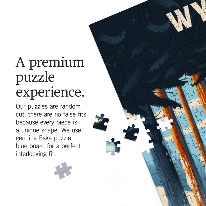 Wyoming, Better on Foot, Snowshoeing, Jigsaw Puzzle Puzzle Lantern Press