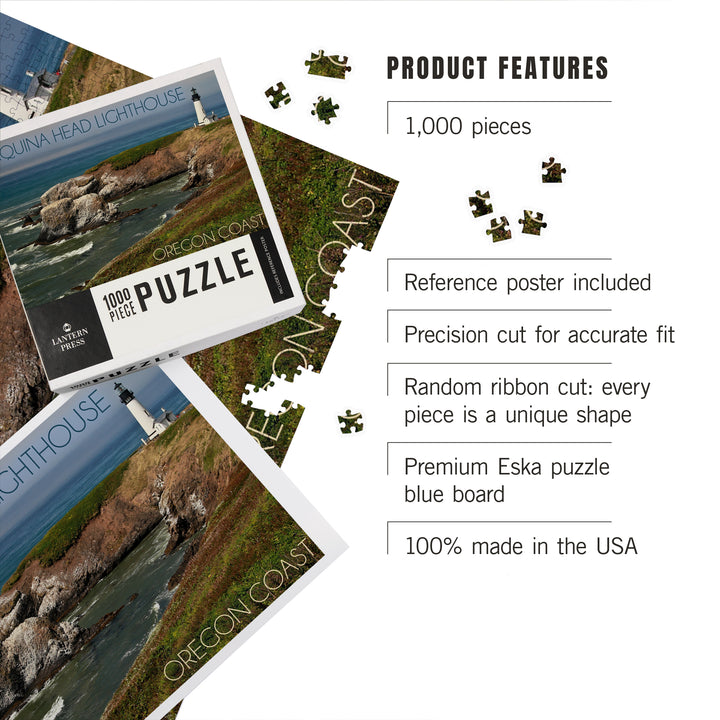Yaquina Head Lighthouse, Oregon Coast, Jigsaw Puzzle Puzzle Lantern Press