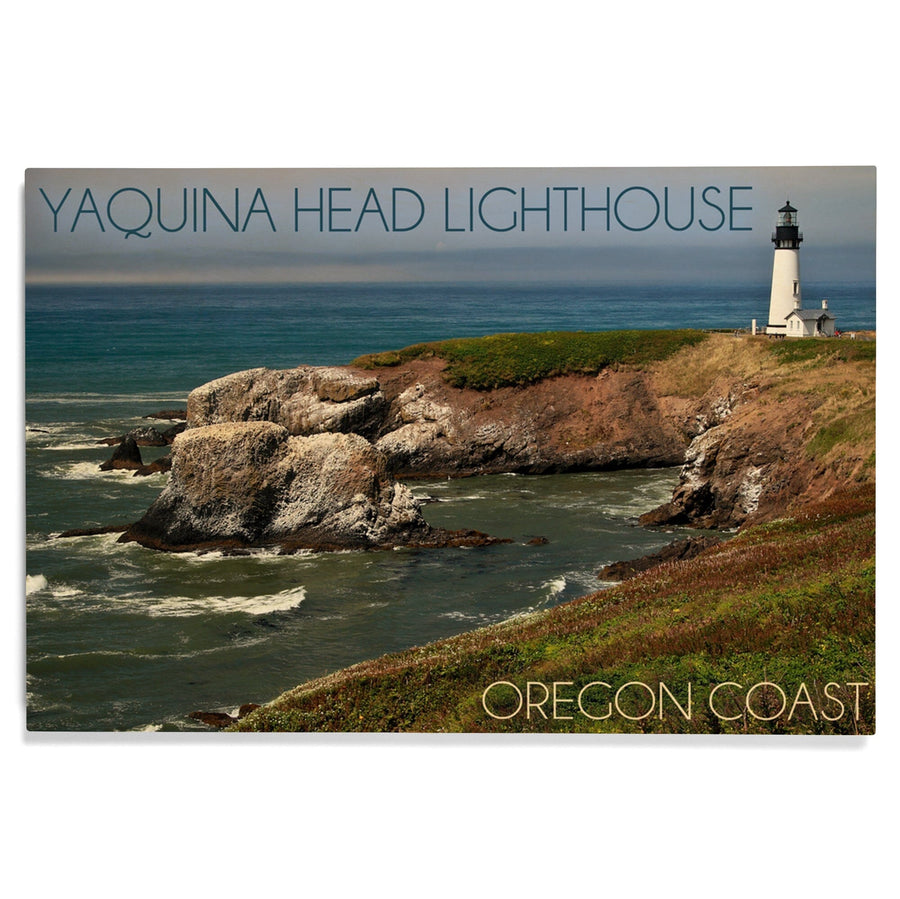 Yaquina Head Lighthouse, Oregon Coast, Lantern Press Photography, Wood Signs and Postcards Wood Lantern Press