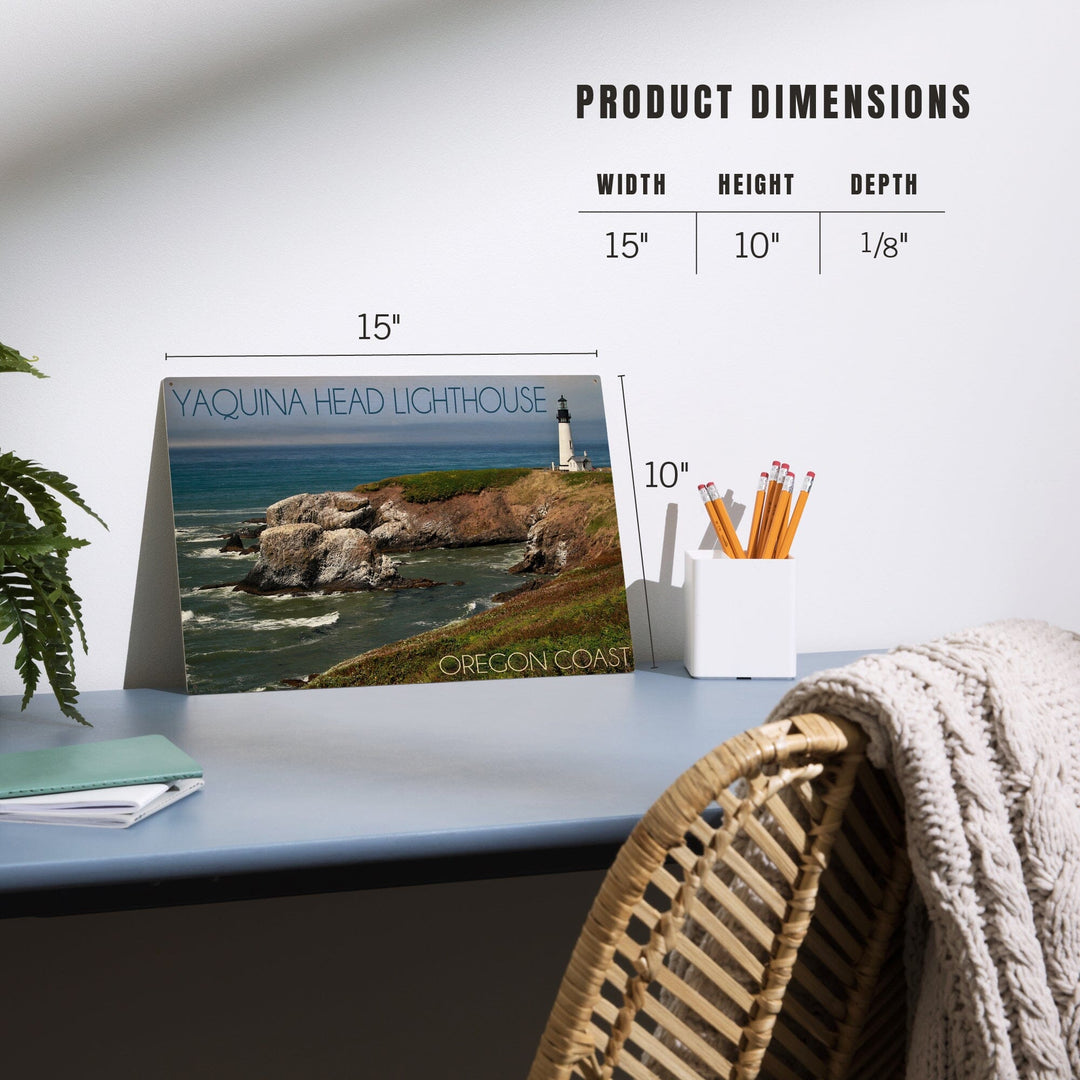 Yaquina Head Lighthouse, Oregon Coast, Lantern Press Photography, Wood Signs and Postcards Wood Lantern Press