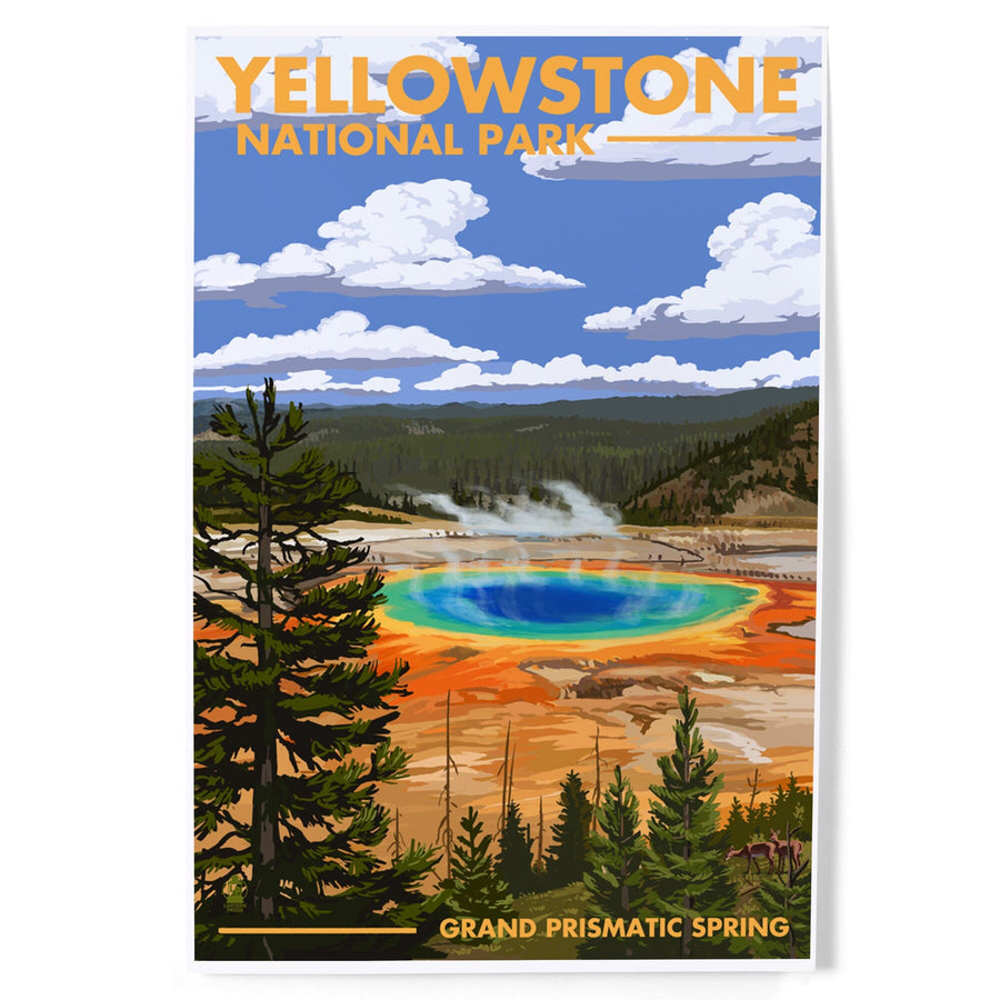 Yellowstone National Park, Grand Prismatic Spring, Art & Giclee Prints Art Lantern Press