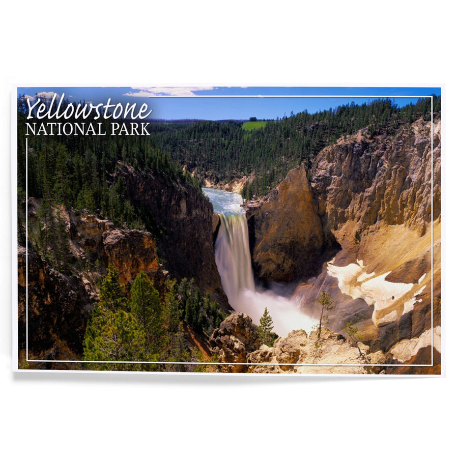 Yellowstone National Park, Lower Yellowstone Falls Aerial, Art & Giclee Prints Art Lantern Press