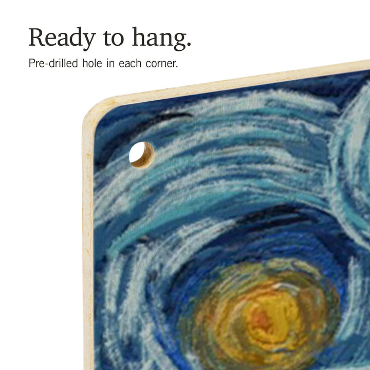 Yellowstone National Park, Old Faithful, Starry Night National Park Series, Lantern Press Artwork, Wood Signs and Postcards Wood Lantern Press