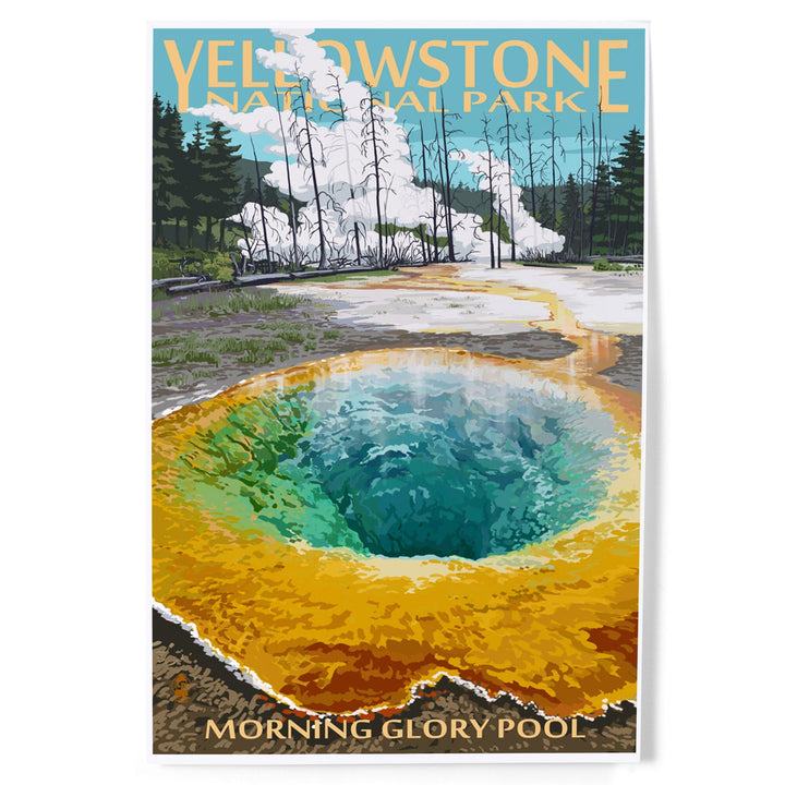 Yellowstone National Park, Wyoming, Morning Glory Pool, Art & Giclee Prints Art Lantern Press 12 x 18 Art Print