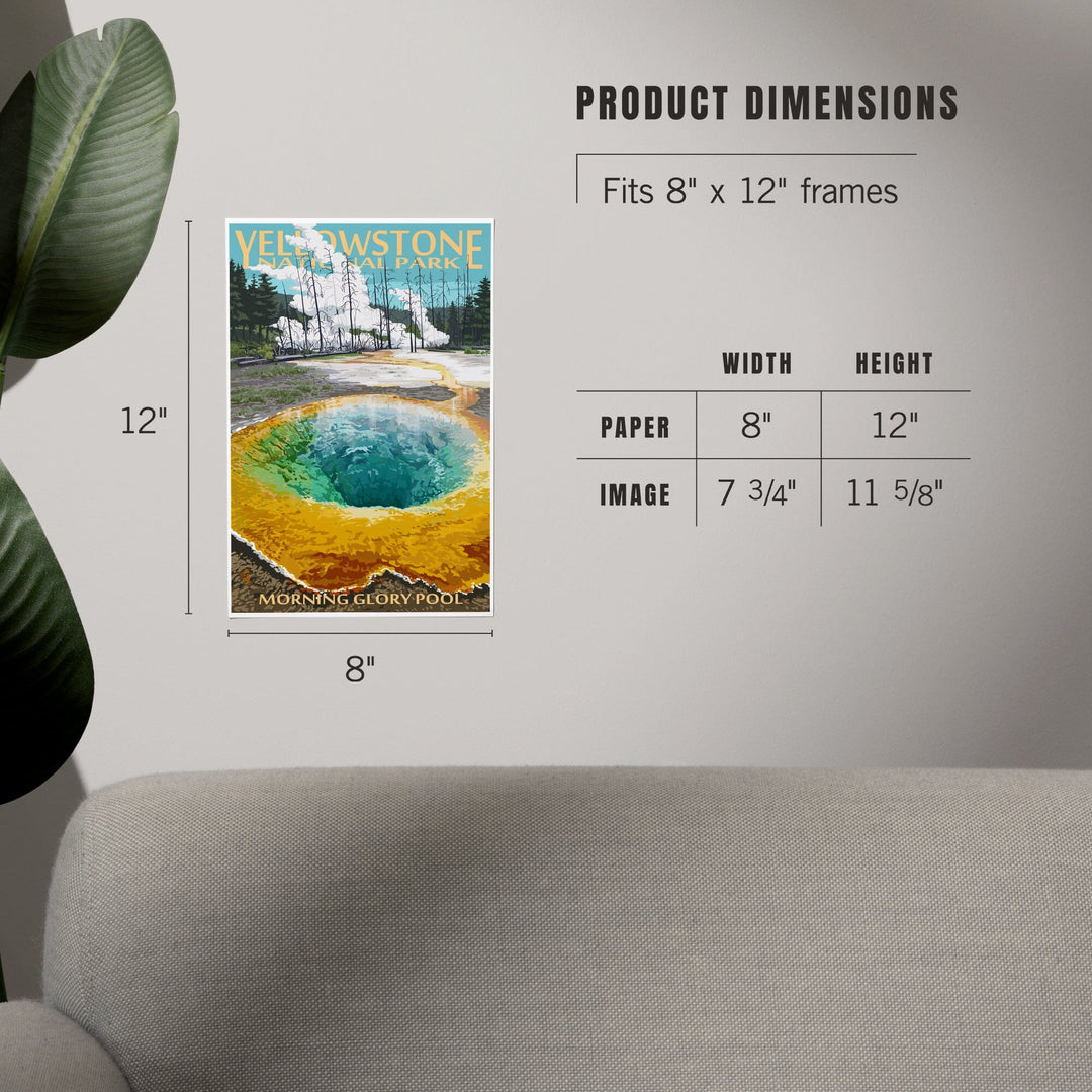 Yellowstone National Park, Wyoming, Morning Glory Pool, Art & Giclee Prints Art Lantern Press