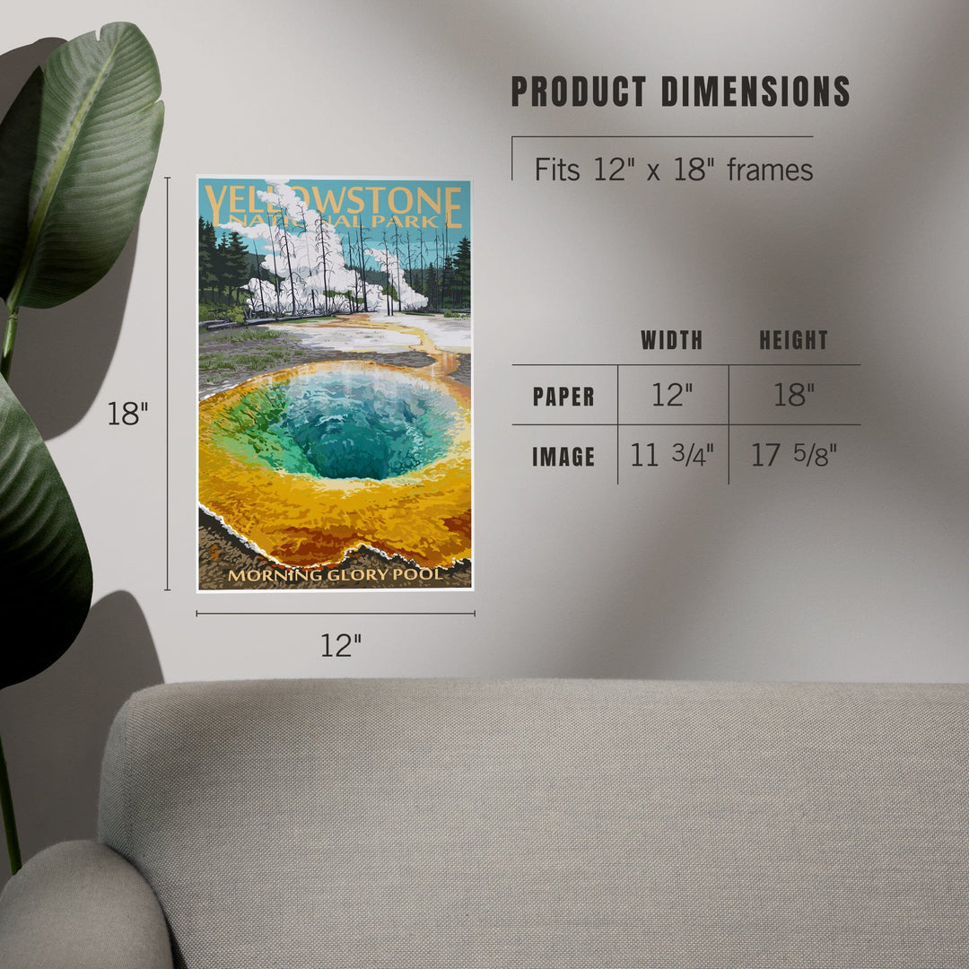 Yellowstone National Park, Wyoming, Morning Glory Pool, Art & Giclee Prints Art Lantern Press