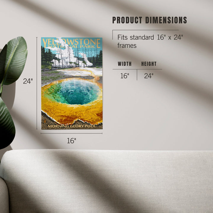 Yellowstone National Park, Wyoming, Morning Glory Pool, Art & Giclee Prints Art Lantern Press