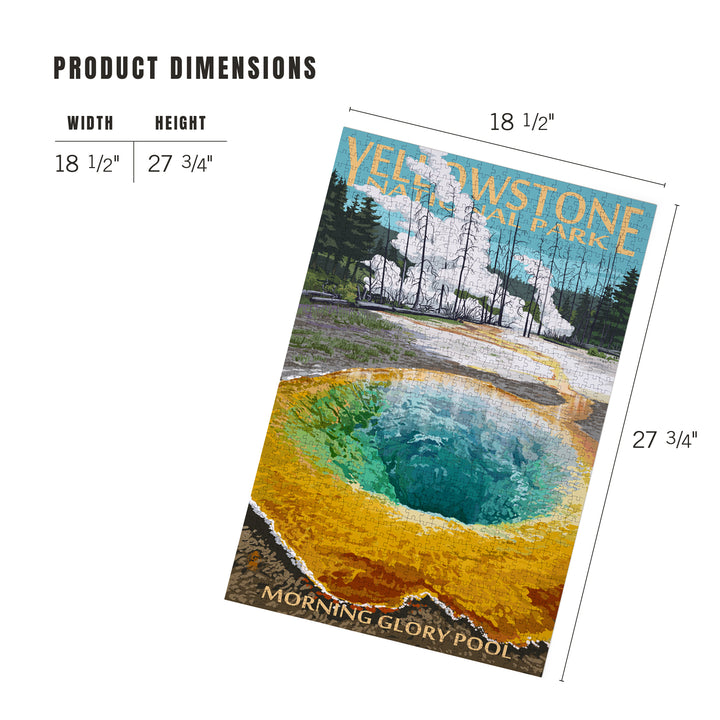 Yellowstone National Park, Wyoming, Morning Glory Pool, Jigsaw Puzzle Puzzle Lantern Press