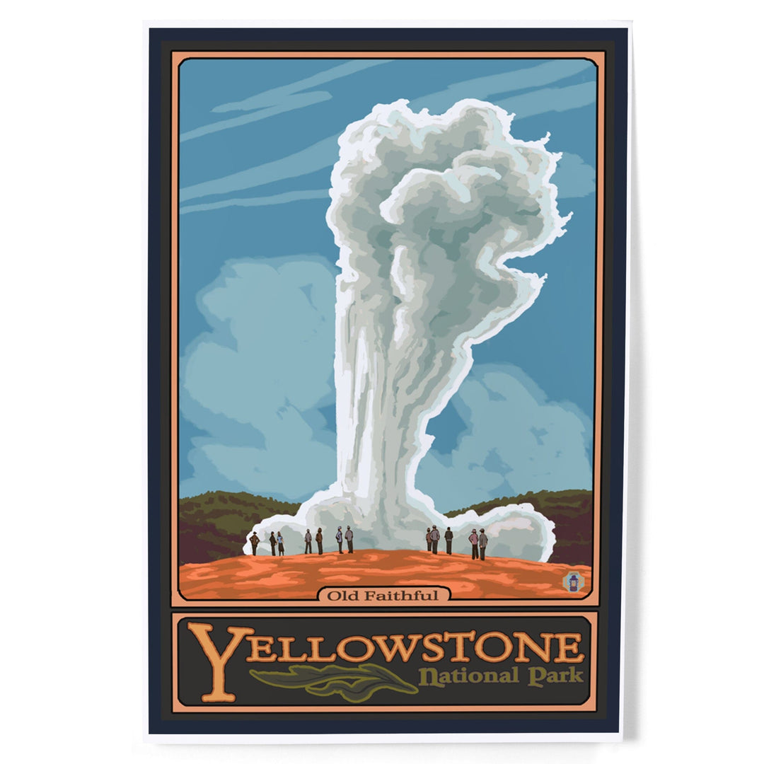Yellowstone National Park, Wyoming, Old Faithful Geyser, Art & Giclee Prints Art Lantern Press