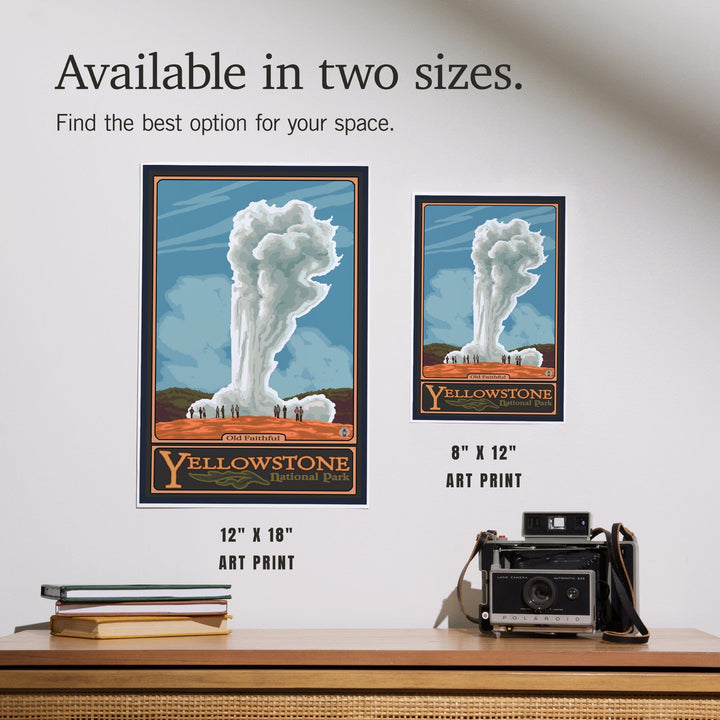 Yellowstone National Park, Wyoming, Old Faithful Geyser, Art & Giclee Prints Art Lantern Press